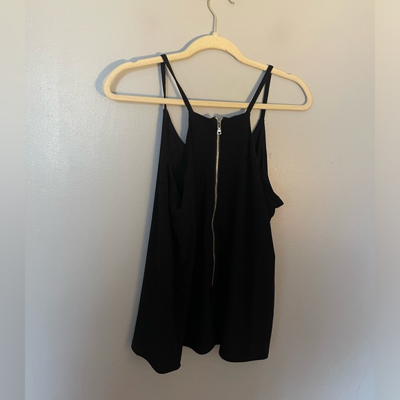 Bar III black zipper back flowy tank top M - Picture 4 of 5